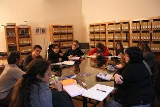 Students at Atelier 231's resource center